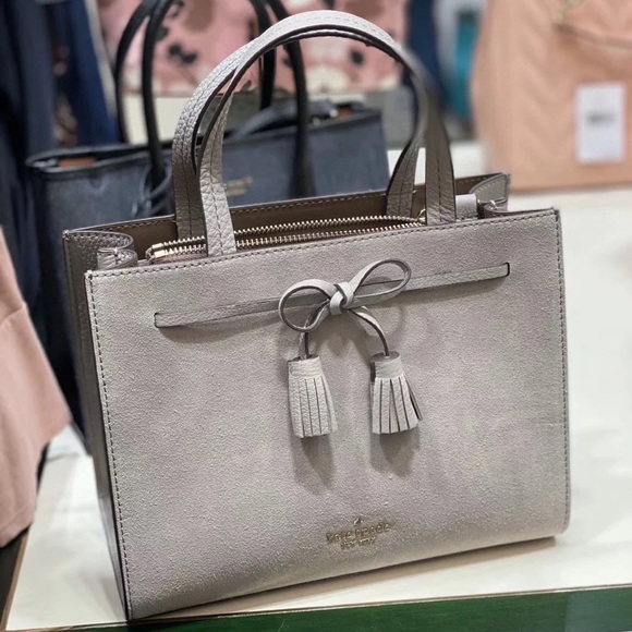 Kate Spade Crossbody Suede Grey Bag - Picture 1 of 8